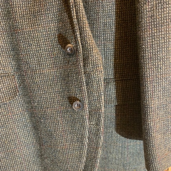 Vintage HAGGAR Pure Wool Gray Tweed Sport Coat Blazer Men’s Size 42 Two Button - Picture 4 of 9